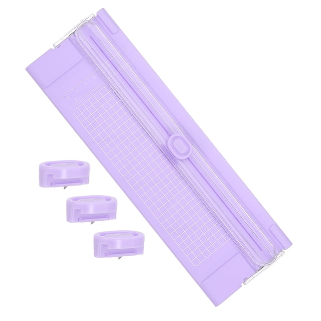 Cortador de papel Uxcell, trimmer portátil pequeño A4 con protección segura para manualidades, cartulina, etiqueta, tarjeta