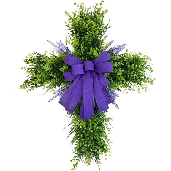 Easter Wreath Door Hanging Decorative Wreath Front Door Church Wreath Door Hanging Wreath Spring Decoration Christmas Wreath All Season Outdoor Farmhouse Wreath for Party Home Large