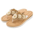 thumbnail image 1 of Mujeres señoras cadena cuenta plana Flip-Flop playa zapatos casuales verano Wmkox8yii hj789, 1 of 3