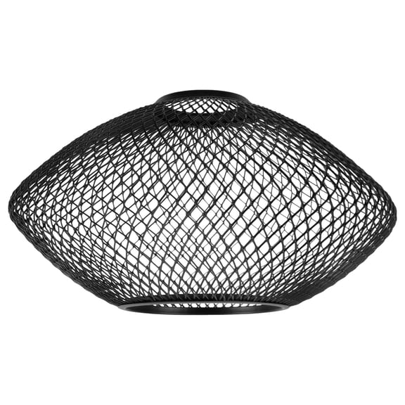 OULII Black Metal Hollow Out Ceiling Light Lampshade, Vintage Industrial Style Pendant Shade for Home Decor