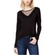 thumbnail image 1 of maison Jules Camiseta adornada con contraste de ilusión con volantes para mujer deepblack XS, 1 of 2