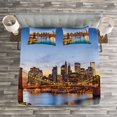 thumbnail image 3 of Ambesonne United States Quilted Bedspread Set 3 Pcs, New York City, King Size,, 3 of 3