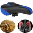 thumbnail image 2 of MixMart Mountain Bike PVC Comfort Racing Cycling Saddle Bicycle Thickening Soft Seat (Black&Blue), 2 of 6