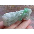 thumbnail image 4 of Certified Hand Carved Natural Green Myanmar Burma A Jade jadeite Dragon Display with Wood Stand, 4 of 8