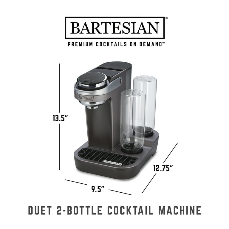 Bartesian Duet Home Bar Premium Cocktail Machine with Glass