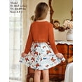 thumbnail image 5 of Oudiya Toddler Little Girls Dress and Cardigan 2 Piece Sets Floral Print Sleeveless Sundress and Long Sleeve Shrugs Casual Sets for Kids 2-6Y, 5 of 9