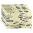 thumbnail image 2 of Soft Trees on Yellow Background Reversible Placemat Non Slip Coffee Mat 18x12 Inch for Dining, Kitchen, Coffee, 2 of 9