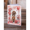 thumbnail image 2 of Bloodhound Valentine Roses Greeting Cards Pack of 8 7 in x 5 in, 2 of 3