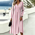 thumbnail image 5 of Womens Summer Casual Midi Maxi Dresses Elastic Waist Wrap Crossover V Neck a Line Dress Boho Beach Floral Print Sundress, 5 of 5