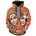thumbnail image 3 of Nueva sudadera con capucha con gráficos 3D del dios mono indio Hanuman para hombres y mujeres, ropa con estampado de figura de mito hindú, sudadera con capucha de diseñador superior, 3 of 5