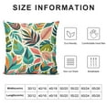 thumbnail image 6 of GOSMITH Square 2-Piece Short Plush Pillowcase Tropical Summer Hawaiian Style Coral Orange Aqua Blue Green Leaf Print White, 6 of 6