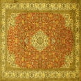 thumbnail image 1 of Ahgly Company Indoor Square Medallion Yellow Traditional Area Rugs, 8' Square, 1 of 4