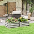 thumbnail image 2 of Outsunny 2' x 2' x 1' 2-Pieces Raised Garden Bed with Galvanised Frame, 2 of 10