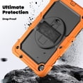thumbnail image 3 of Case for Samsung Galaxy Tab A11 Plus 2025/A9 Plus 2023 11 inch with Screen Protector, 360 Degree Rotating Kickstand Hand Strap Shockproof Cover with Shoulder Strap, Orange, 3 of 7