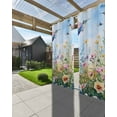 thumbnail image 3 of nqOlkjepod Outdoor Curtains for Patio Waterproof, Spring Floral Outdoor Privacy Panels Grommet, Summer Botanical Hummingbird Blackout Outside Curtains for Porch/Cabana/Pergola 54"x95", 1 Panel, 3 of 8