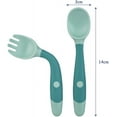 thumbnail image 2 of Cucharas de silicona para bebé, 4 piezas de cuchara de entrenamiento suave para bebé con función flexible, fácil de sostener, cucharas de entrenamiento de autoalimentación perfectas, 2 of 5