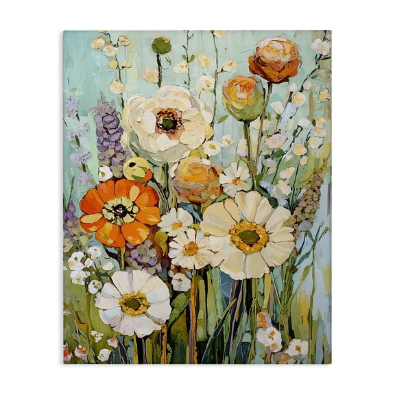 Stupell Industries Woodland Inspiration Florals Floral Painting Wrapped Canvas Canvas Art Print Wall Art, 16 x 20