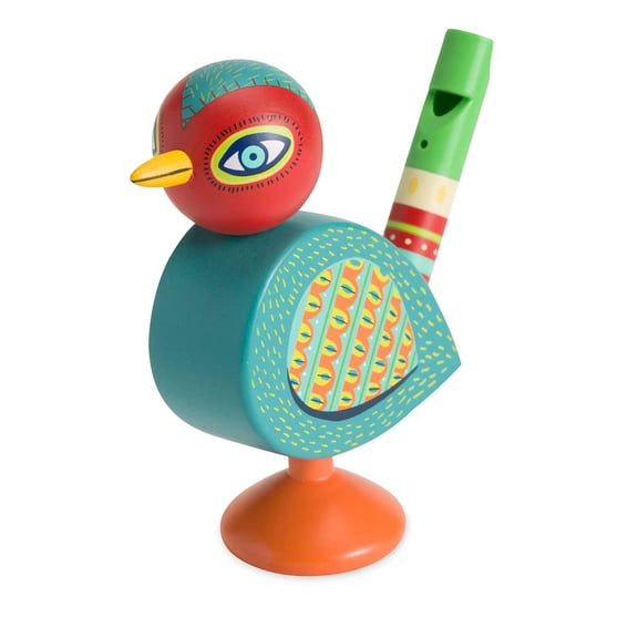 Painted Wooden Bird Whistle for Kids