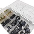 thumbnail image 4 of 170PCS Set Engine Under Cover Splash Shield Guard Body Bolts, Bumper Fender Liner Push Retainer Fastener Rivet Clips, Universal Extruded U-Nuts Kit for Infiniti G35 G37 EX35 FX35 FX45 Black One Size, 4 of 5