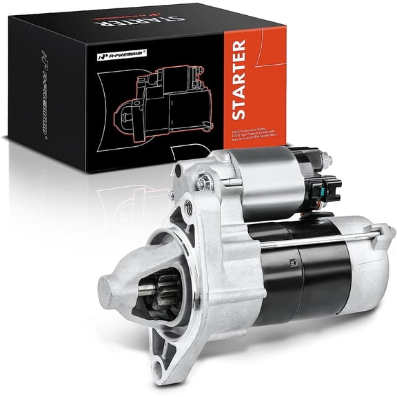 A-Premium Starter Motor Compatible with Toyota Echo 2000 2001 2002 2003 2004 2005 L4 1.5L, Yaris 2006 2007 2008 2009 2010 2011 2012 L4 1.5L, 12V 1.0KW 9-Tooth CW, Replace# 28100-21020, 28100-21021