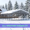 thumbnail image 4 of Patiowell 20'x30' Outdoor metal Carport,Heavy Duty Carport with UV-Resistant Roof, All-Weather Shelter for Cars, Trucks, Boats & Lawn Equipment, 4 of 6