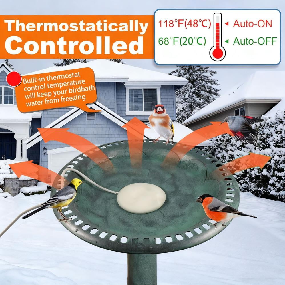 COM1950s Submersible De Icer,Tank Heater for Livestock Water,Automatic Thermostat Control Ice Melter for Stock Tanks and Outdoor Water Sources,Energy Efficient 70W Submersible Farm Water Heater