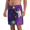 thumbnail image 2 of Kdxio Astronaut Pattern Mens Casual Shorts - Drawstring Summer Beach Sports Shorts for Men, 2 of 9