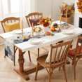 thumbnail image 3 of Navy Blue Pumpkin Fall Table Runner - 60 Inch Long Rustic Autumn Harvest Thanksgiving Cotton and Linen Blended Dress Scarves Farmhouse Table Runner for Kitchen Dining, Coffee Table, 13" x 60", 3 of 8