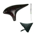 thumbnail image 1 of Ocarinas de 12 agujeros, flauta pura para tocar con correa para el cuello, cuerda Taodi, hermosa música Marrón, 1 of 9