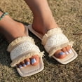 thumbnail image 5 of AXXD Women's Sandals White Flat Summer Beach Mothers Day, 5 of 8