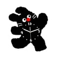 thumbnail image 2 of deevoka Cartoon Cat Shaped Wall Clock Decor Hanging Clock for Hotel Dining Room Gift Black, 2 of 9
