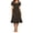 Black, variant on Levmjia Women's Floral Print Dress Summer Short Sleeve Square Neck Casual Tiered Ruffle Midi Dress with Smocked Waist A Line Swing Dress for Women Vacation