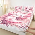 thumbnail image 3 of Feelyou Girly Pink Axolotl Queen Sheet Sets, Cartoon Cherry Blossoms Flat Sheet, Teens Kids Girls Women Queen Fitted Sheet, Microfiber Bedroom Decor, 4 Pieces, 3 of 7