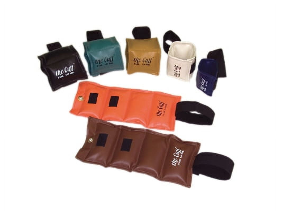 The Cuff Deluxe Adjustable Heavy-Duty Ankle Weights, Color-Coded Ankle Weights, 7 Pack