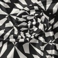 thumbnail image 7 of Ambesonne Abstract Valance & Curtain, Monochrome Geometric 70's, 55"x45", Eggshell and Dark Brown, 7 of 7