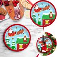 thumbnail image 1 of Ganfancp Fiesta de Navidad Decoración Papá Noel Muñeco de Nieve Platos de Papel Ofertas Del Día Bandeja de Papel de 10*9 Pulgadas, 1 of 6