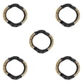 thumbnail image 3 of Ruiboury Universal 15 38cm PU Leather Auto Car Steering Wheel Cover Non-slip UK Random Black Beige 5Set, 3 of 6