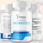 (2 Pack) Vitamins Ultra Wholesome Probiotics 51 Billion CFU and 18 Strains for Women Men