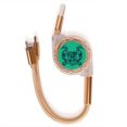 thumbnail image 1 of Modelo de vida marina Green Hipocampo Cable de carga telescópico múltiples USB tres en uno, 1 of 3