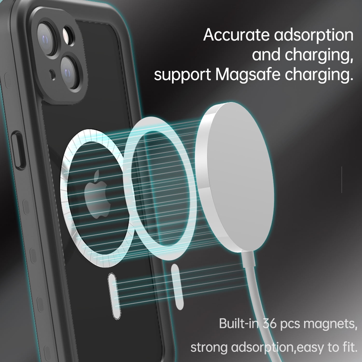 Allytech iPhone 14 Case Waterproof,  Magsafe Wireless Charging Full Body Protection Dust Proof Waterproof Build-in Screen Protector Daily Use Phone Case Cover for Apple iPhone 14 6.1" 5G, Blue
