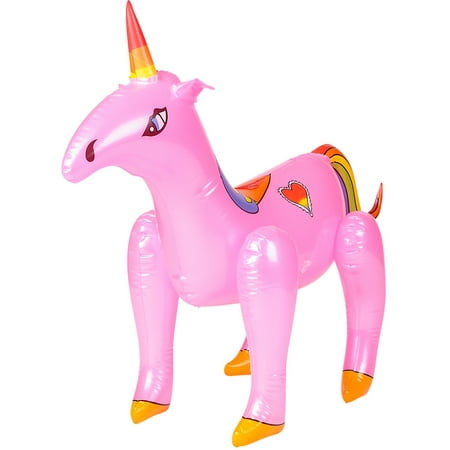 Rhode Island Novelty 36" Pink Inflatable Unicorn Fairy Tail Fantasy Party Decoration