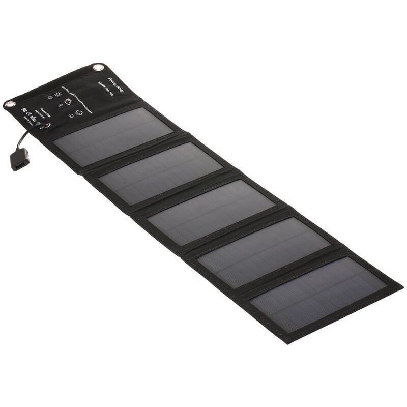 Portable Solar Charger with Foldable USB Port, 5 Solar Panels, Camping Hiking Travel, Compact Solar Phone Charger