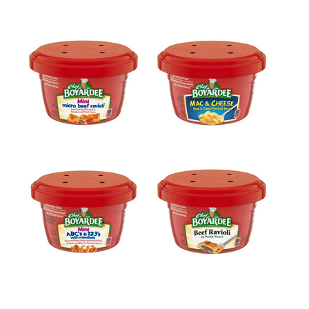 Chef Boyardee Pasta Bowls Variety Pack – 12 Count, 7.5 oz Microwaveable Meals