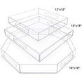 thumbnail image 2 of Isaac Jacobs Clear Octagon Acrylic Serving Tray 18x18 with Cutout Handles, Spill-Proof, Stackable Organizer, Space-Saver, Food & Drinks Server, 2 of 5