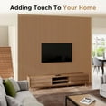 thumbnail image 2 of Easy4Home 4Pcs Wood Soundproof Wall Panels 94.5" x 12.6" Wood Slat Acoustic Panels, Light Brown, 2 of 6