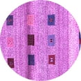 thumbnail image 1 of Ahgly Company Indoor Round Abstract Purple Contemporary Area Rugs, 6' Round, 1 of 4
