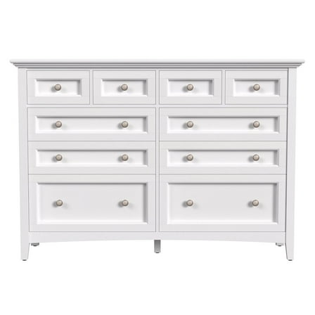 A-America Westlake 10 Drawer Master Dresser, White