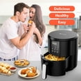 thumbnail image 5 of KITCHER 1200W 3.5Qt Air Fryer with Touch Digital Screen and 50 Cookbooks, Easy to Use, Black, 5 of 17