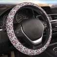 thumbnail image 4 of Cauagu Rose Flowers Print Car Steering Wheel Cover - Universal Car Accessory for Diverse Cars for Steering Wheel with a Diameter of 14.5"-15", 4 of 7
