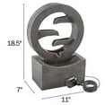 thumbnail image 2 of Pure Garden 50-LG1218 Round Cascade Fountain-4 Tier Polyresin Waterfall with LED Lights-Outdoor Decorative Water Feature-18.5? Tall-Contemporary Design, Gray, 2 of 5